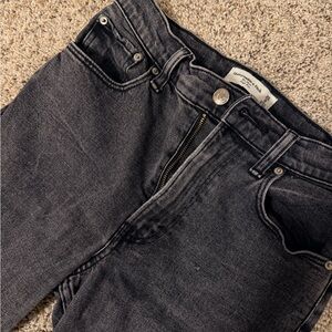 Abercrombie & Fitch Dark black wash mom jeans